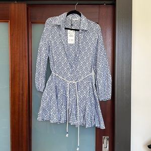 Summer mini dress with patterns